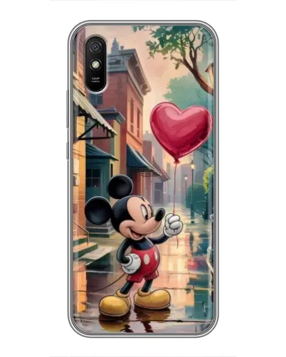 Чехол для Xiaomi Redmi 9A с картинкой «Микки и шарик-сердце»