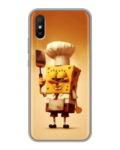 Чехол для Xiaomi Redmi 9A с картинкой «Губка Боб повар»