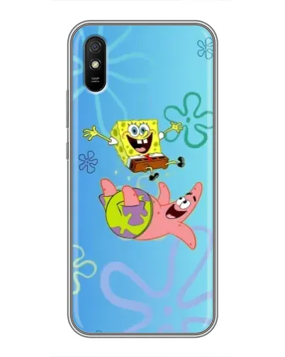Чехол для Xiaomi Redmi 9A с картинкой «Спанч Боб и Патрик»