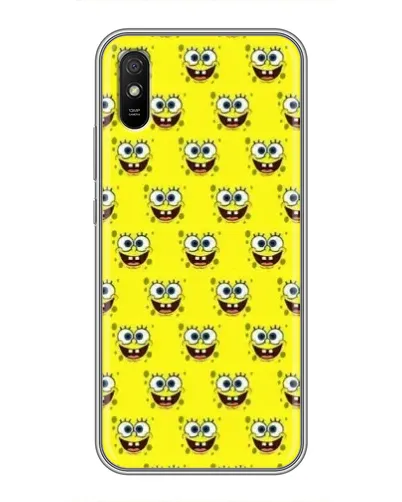 Чехол для Xiaomi Redmi 9A с картинкой «Паттерн Губка Боб»