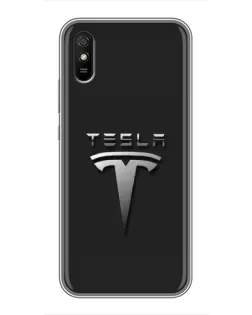Чохол для Xiaomi Redmi 9A з картинкою «Сталевий логотип Tesla» Чохол для Xiaomi Redmi 9A з картинкою «Сталевий логотип Tesla»