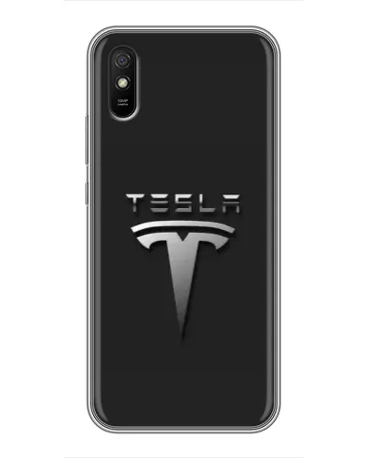Чехол для Xiaomi Redmi 9A с картинкой «Стальной логотип Tesla» Чехол для Xiaomi Redmi 9A с картинкой «Стальной логотип Tesla»