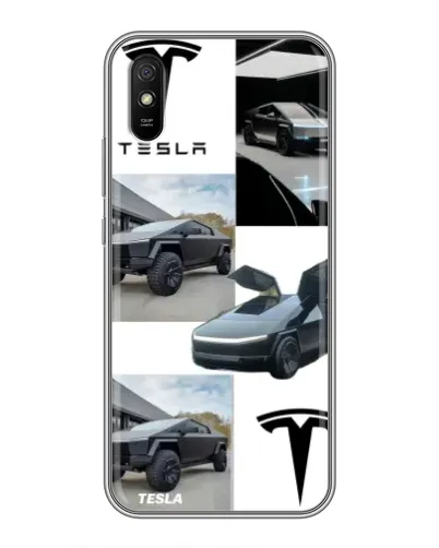 Чехол для Xiaomi Redmi 9A с картинкой «Коллаж Cybertruck Tesla» Чехол для Xiaomi Redmi 9A с картинкой «Коллаж Cybertruck Tesla»