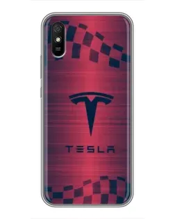 Чохол для Xiaomi Redmi 9A з картинкою «Тесла червоний карбон» Чохол для Xiaomi Redmi 9A з картинкою «Тесла червоний карбон»