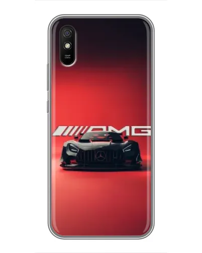 Чехол для Xiaomi Redmi 9A с картинкой «Mercedes AMG — красная линия»