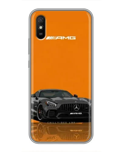 Чехол для Xiaomi Redmi 9A с картинкой «Оранжевый Mercedes AMG»