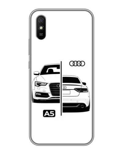Чехол для Xiaomi Redmi 9A с картинкой «Audi — контрастный дизайн»