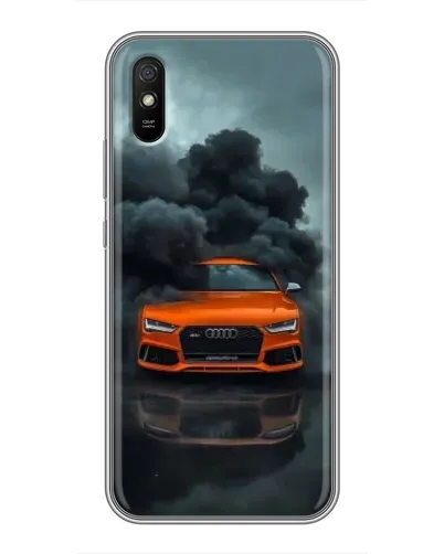 Чехол для Xiaomi Redmi 9A с картинкой «Audi в облаках дыма»