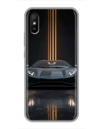 Чехол для Xiaomi Redmi 9A с картинкой «Lamborghini золотые линии»