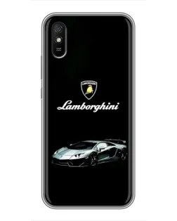 Чехол для Xiaomi Redmi 9A с картинкой «Логотип Lamborghini классика»