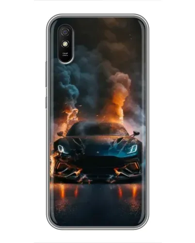 Чехол для Xiaomi Redmi 9A с картинкой «Lamborghini дымная эстетика»