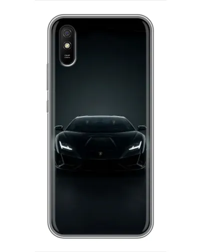 Чехол для Xiaomi Redmi 9A с картинкой «Черный Lamborghini Aventador»