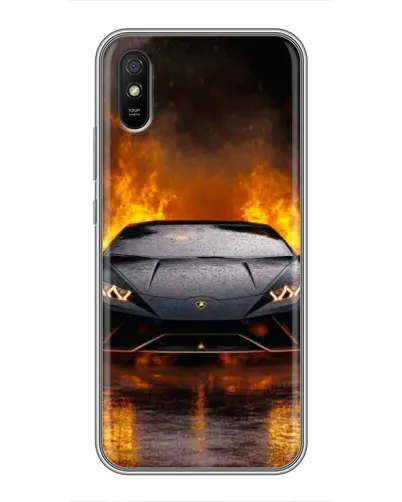 Чехол для Xiaomi Redmi 9A с картинкой «Lamborghini в огне»