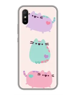 Чохол для Xiaomi Redmi 9A з картинкою «Pusheen тріо»