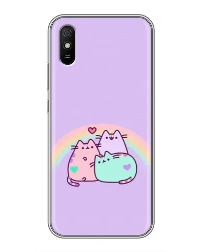 Чехол для Xiaomi Redmi 9A с картинкой «Радужные Пушины»