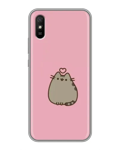 Чехол для Xiaomi Redmi 9A с картинкой «Pusheen сердце»