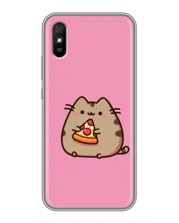 Чохол для Xiaomi Redmi 9A з картинкою «Пушин із піцою»