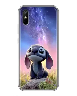 Чехол для Xiaomi Redmi 9A с картинкой «Стич на рассвете»