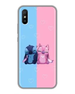 Чехол для Xiaomi Redmi 9A с картинкой «Stitch и Angel Love»