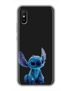Чехол для Xiaomi Redmi 9A с картинкой «Стич на черном»