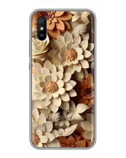 Чехол для Xiaomi Redmi 9A с картинкой «Бежевый флористический декор» Чехол для Xiaomi Redmi 9A с картинкой «Бежевый флористический декор»