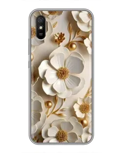 Чехол для Xiaomi Redmi 9A с картинкой «Белие бумажние цвети» Чехол для Xiaomi Redmi 9A с картинкой «Белие бумажние цвети»