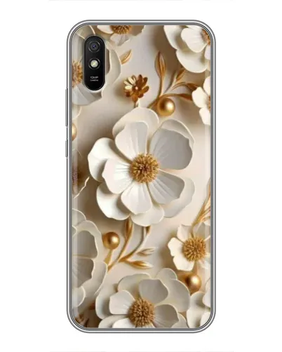 Чехол для Xiaomi Redmi 9A с картинкой «Белие бумажние  цвети»