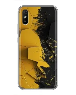 Чехол для Xiaomi Redmi 9A с картинкой «Золотые осколки геометрии»