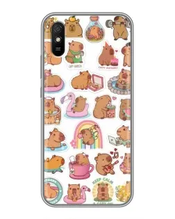 Чохол для Xiaomi Redmi 9A з картинкою «Капібари набір»