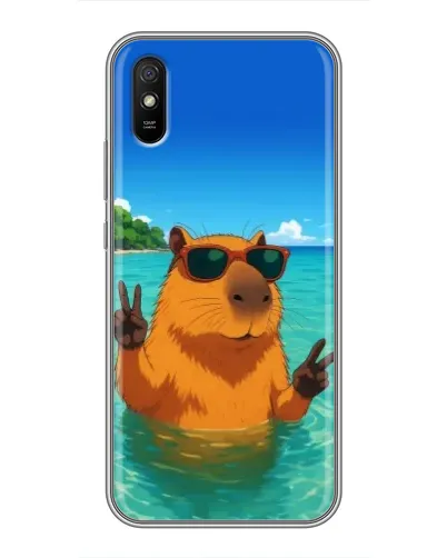 Чехол для Xiaomi Redmi 9A с картинкой «Морская капибара» Чехол для Xiaomi Redmi 9A с картинкой «Морская капибара»