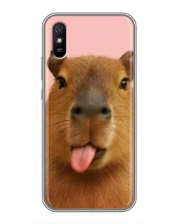 Чохол для Xiaomi Redmi 9A з картинкою «Капібара з язиком»