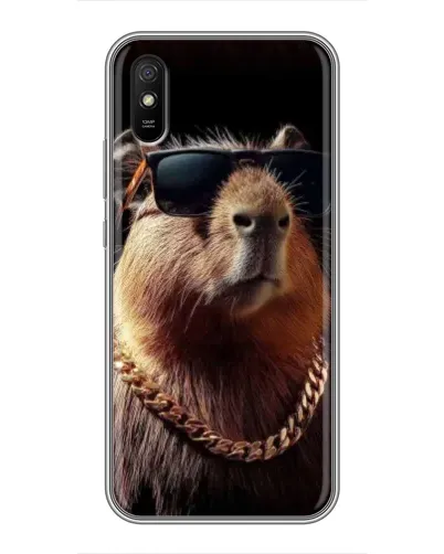Чехол для Xiaomi Redmi 9A с картинкой «Капибара золотая цепь» Чехол для Xiaomi Redmi 9A с картинкой «Капибара золотая цепь»