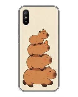 Чохол для Xiaomi Redmi 9A з картинкою «Вежа з капібар»