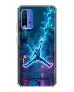 Чехол для Xiaomi Redmi 9T с картинкой «Jordan Gold Jumpman»