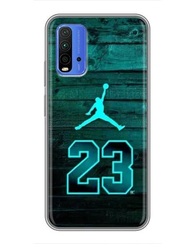 Чехол для Xiaomi Redmi 9T с картинкой «Jordan Cyan 23»