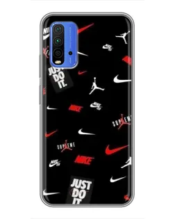Чехол для Xiaomi Redmi 9T с картинкой «Nike Mix Pattern»
