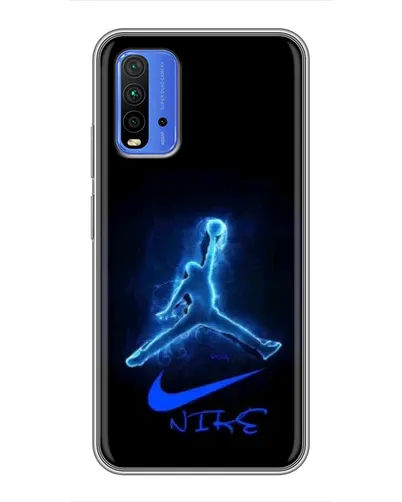 Чехол для Xiaomi Redmi 9T с картинкой «Jordan Neon Blue»