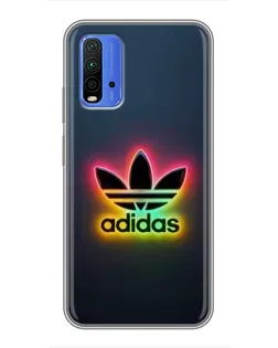 Чехол для Xiaomi Redmi 9T с картинкой «Неоновый Adidas»