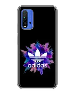 Чехол для Xiaomi Redmi 9T с картинкой «Взрыв красок Adidas»