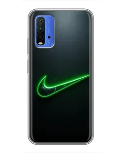Чехол для Xiaomi Redmi 9T с картинкой «Неоновый контур Nike» Чехол для Xiaomi Redmi 9T с картинкой «Неоновый контур Nike»