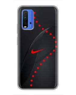 Чехол для Xiaomi Redmi 9T с картинкой «Абстрактный дизайн Nike»