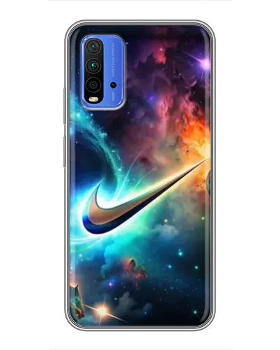 Чехол для Xiaomi Redmi 9T с картинкой «Космический Nike Swoosh» Чехол для Xiaomi Redmi 9T с картинкой «Космический Nike Swoosh»