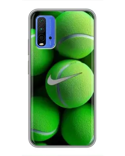 Чехол для Xiaomi Redmi 9T с картинкой «Теннисные мячи Найк»