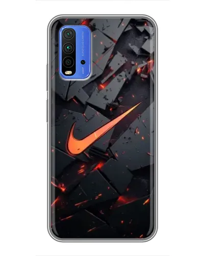 Чехол для Xiaomi Redmi 9T с картинкой «Nike — эффект разломов» Чехол для Xiaomi Redmi 9T с картинкой «Nike — эффект разломов»