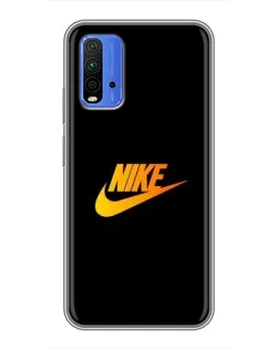 Чехол для Xiaomi Redmi 9T с картинкой «Золотой логотип Nike»