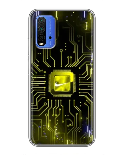 Чехол для Xiaomi Redmi 9T с картинкой «Nike — золотая искра» Чехол для Xiaomi Redmi 9T с картинкой «Nike — золотая искра»