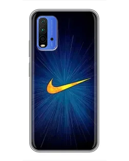 Чехол для Xiaomi Redmi 9T с картинкой «Синий пульс Nike» Чехол для Xiaomi Redmi 9T с картинкой «Синий пульс Nike»