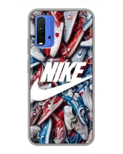 Чехол для Xiaomi Redmi 9T с картинкой «Коллаж кроссовок Найк» Чехол для Xiaomi Redmi 9T с картинкой «Коллаж кроссовок Найк»