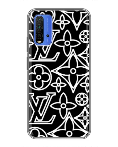 Чехол для Xiaomi Redmi 9T с картинкой «Черно-белый узор LV» Чехол для Xiaomi Redmi 9T с картинкой «Черно-белый узор LV»