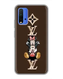 Чехол для Xiaomi Redmi 9T с картинкой «LV и Микки Маус»